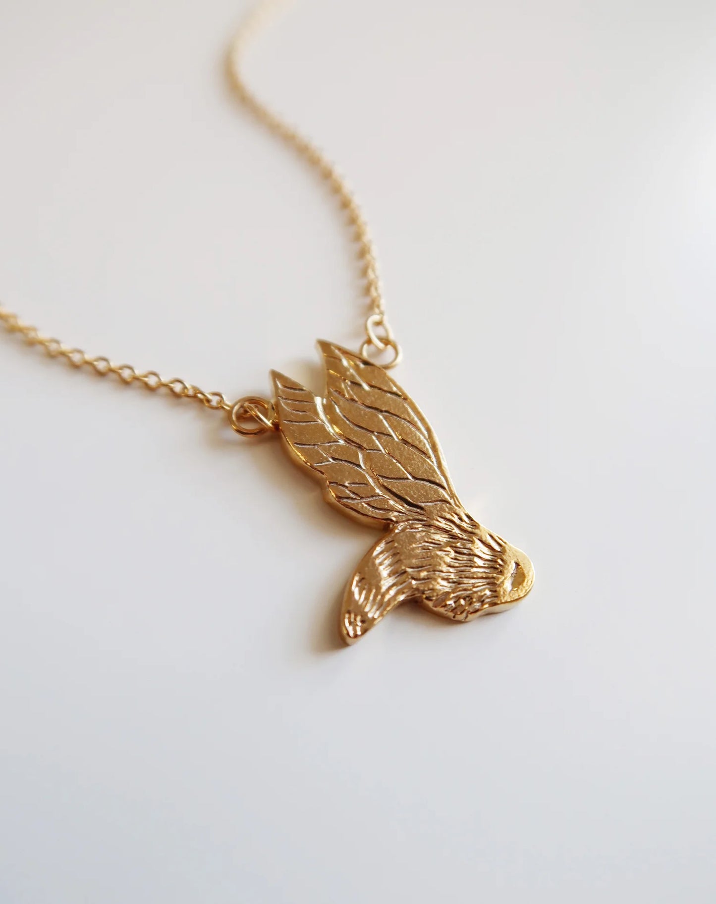 Flying Bee Necklace - Gold Plated Sterling Silver