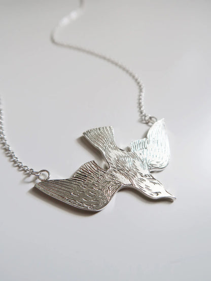Soaring Bird Necklace - Sterling Silver