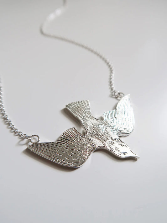 Soaring Bird Necklace - Sterling Silver