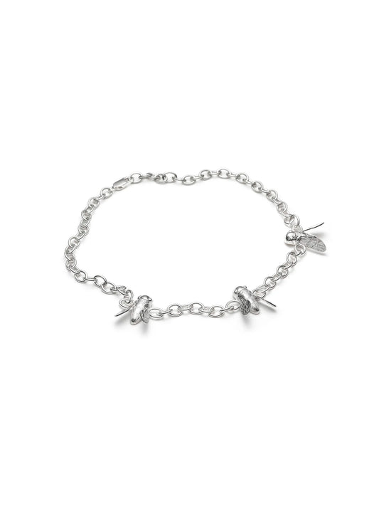 The Worker Bee Choker - Sterling Silver