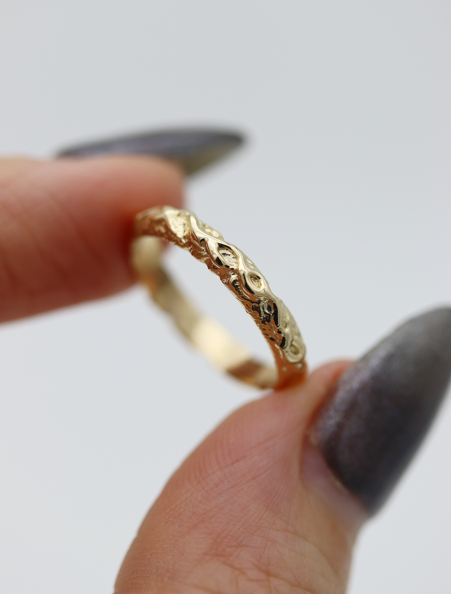 10K Yellow Gold Petite Tangles Wedding Band