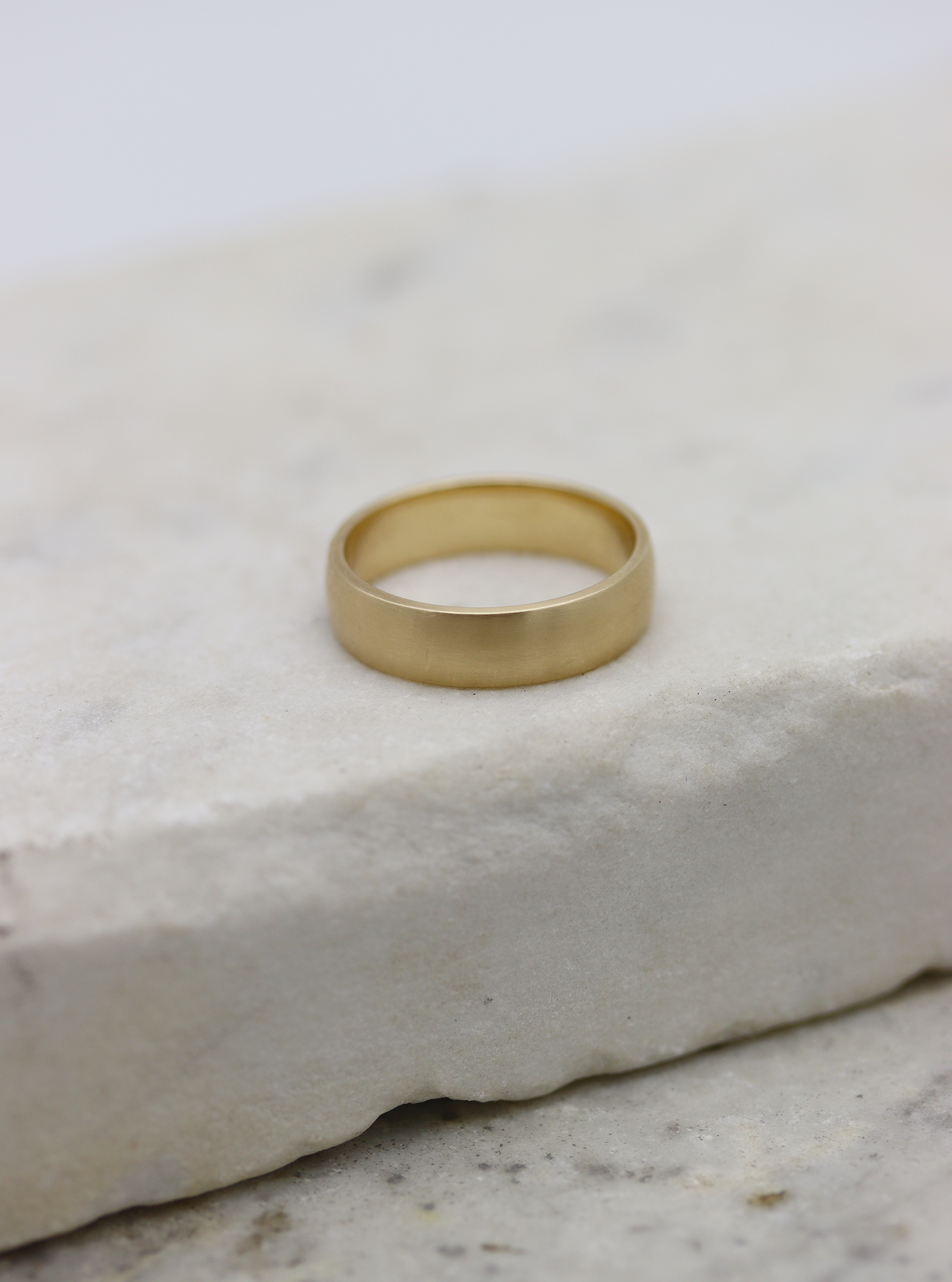 10K Yellow Gold Satin Wedding Band