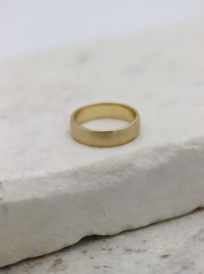 10K Yellow Gold Satin Wedding Band