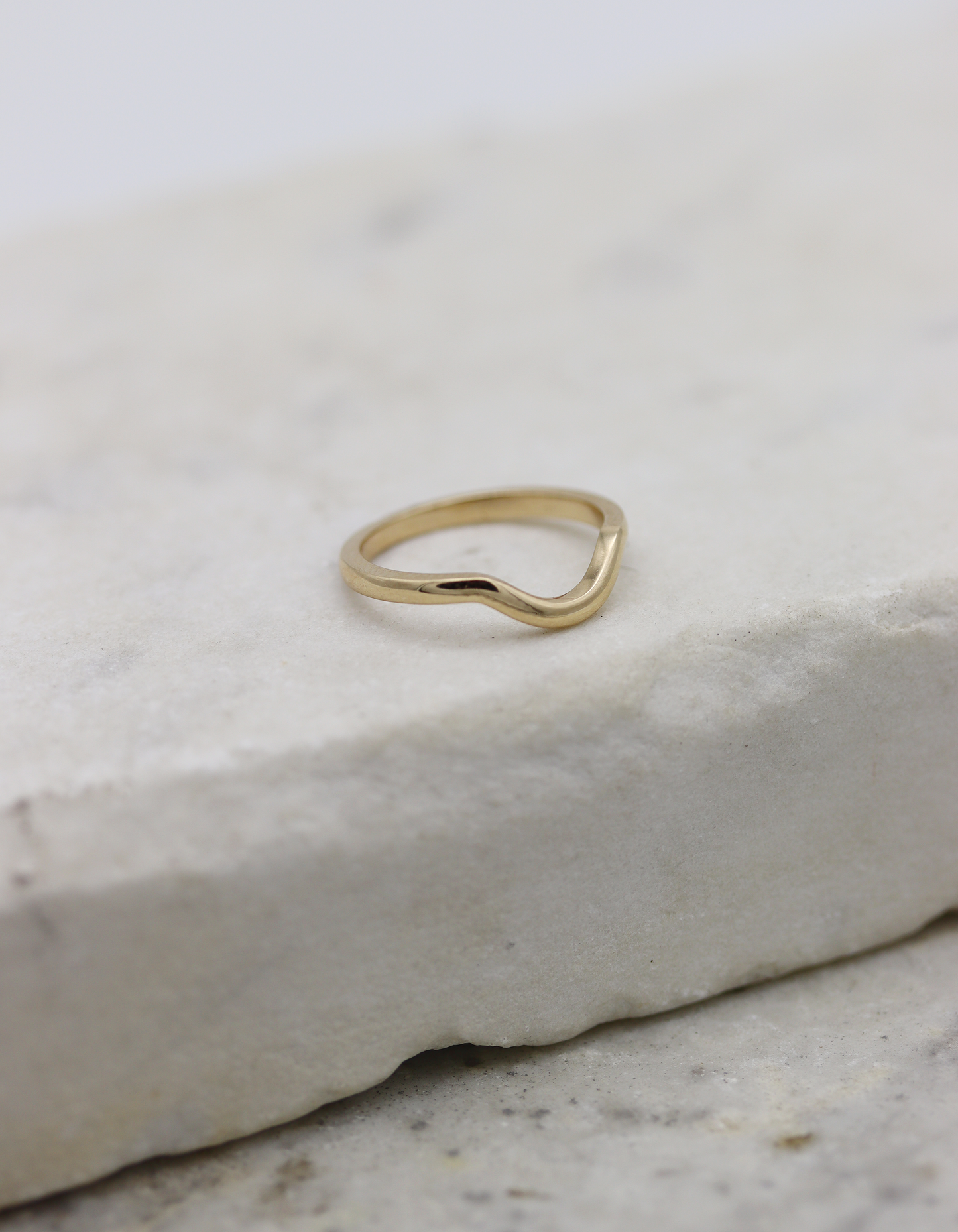 14K Yellow Gold High Polish Contour Band