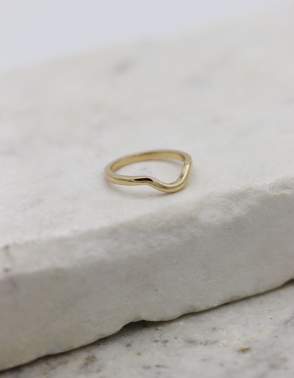 14K Yellow Gold High Polish Contour Band