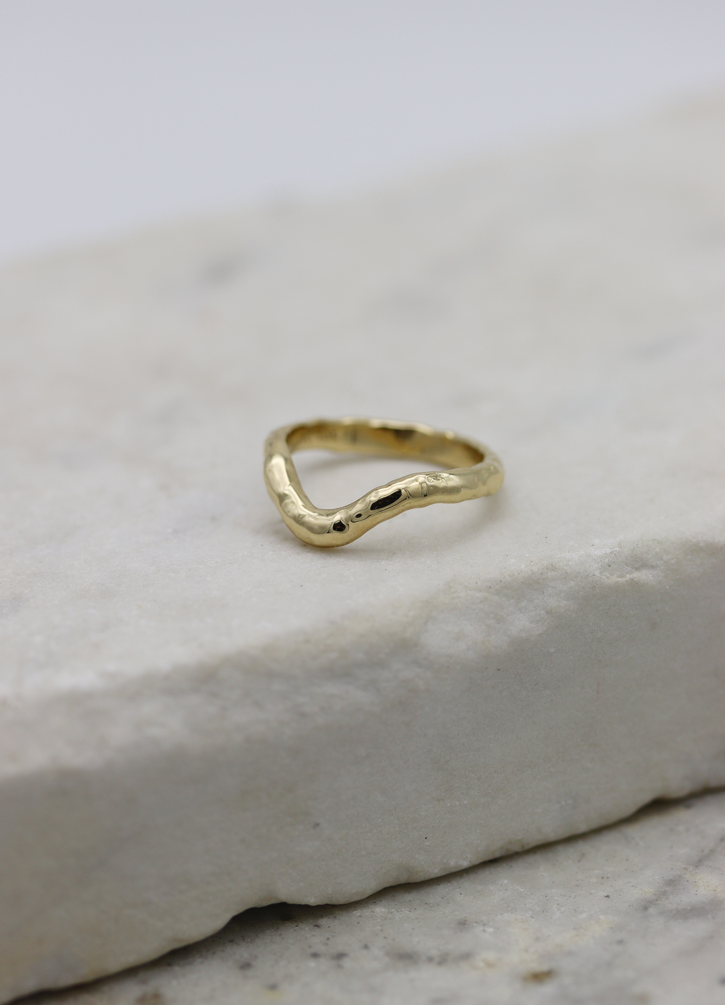 10K Yellow Liquid Gold Contour Band