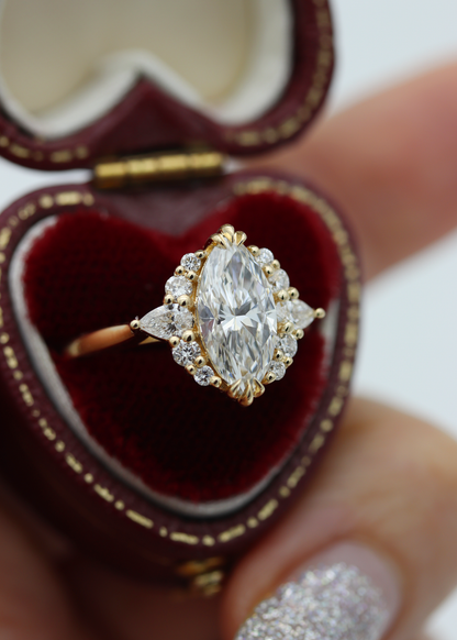 Rhonwen Marquise Lab Diamond Engagement Ring