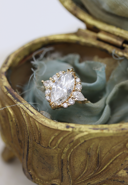 Rhonwen Marquise Lab Diamond Engagement Ring