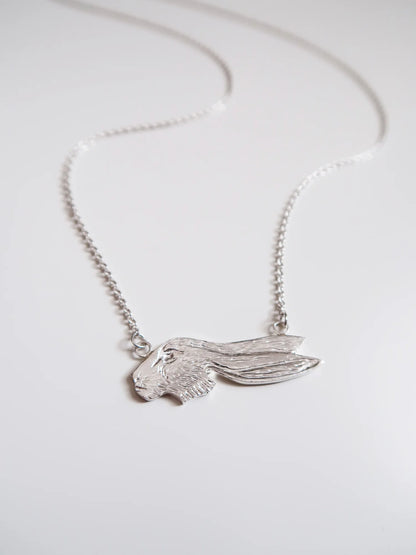 Rabbit Head Necklace - Sterling Silver