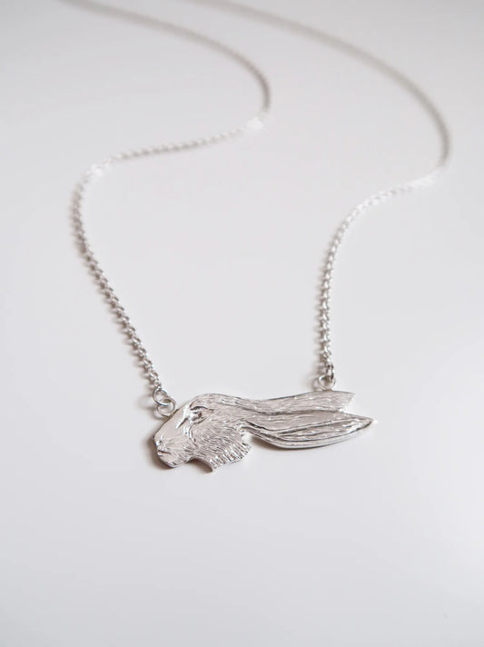 Rabbit Head Necklace - Sterling Silver