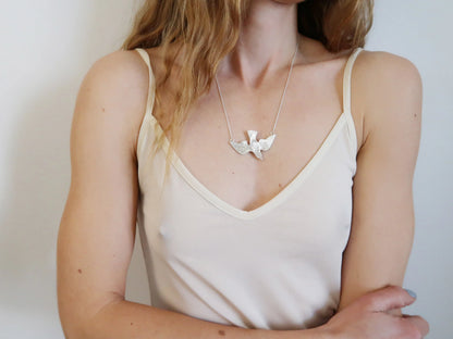 Soaring Bird Necklace - Sterling Silver
