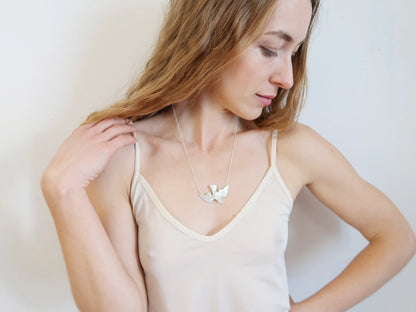 Soaring Bird Necklace - Sterling Silver