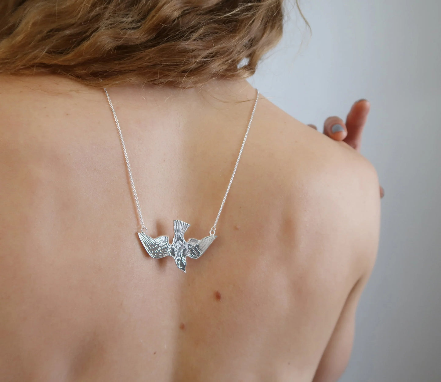 Soaring Bird Necklace - Sterling Silver