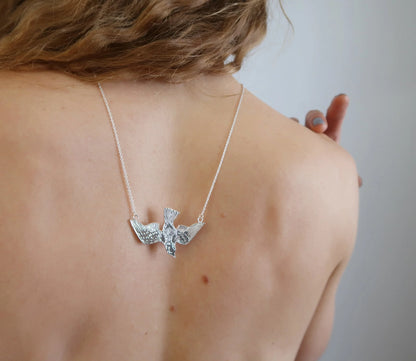 Soaring Bird Necklace - Sterling Silver