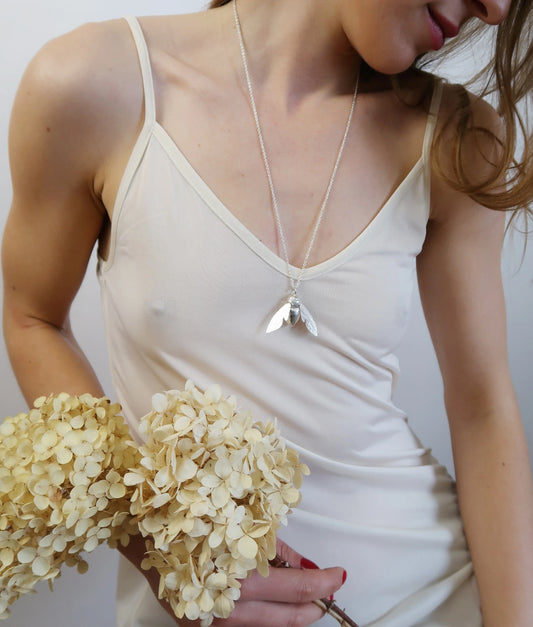 Drone Bee Pendant - Sterling Silver