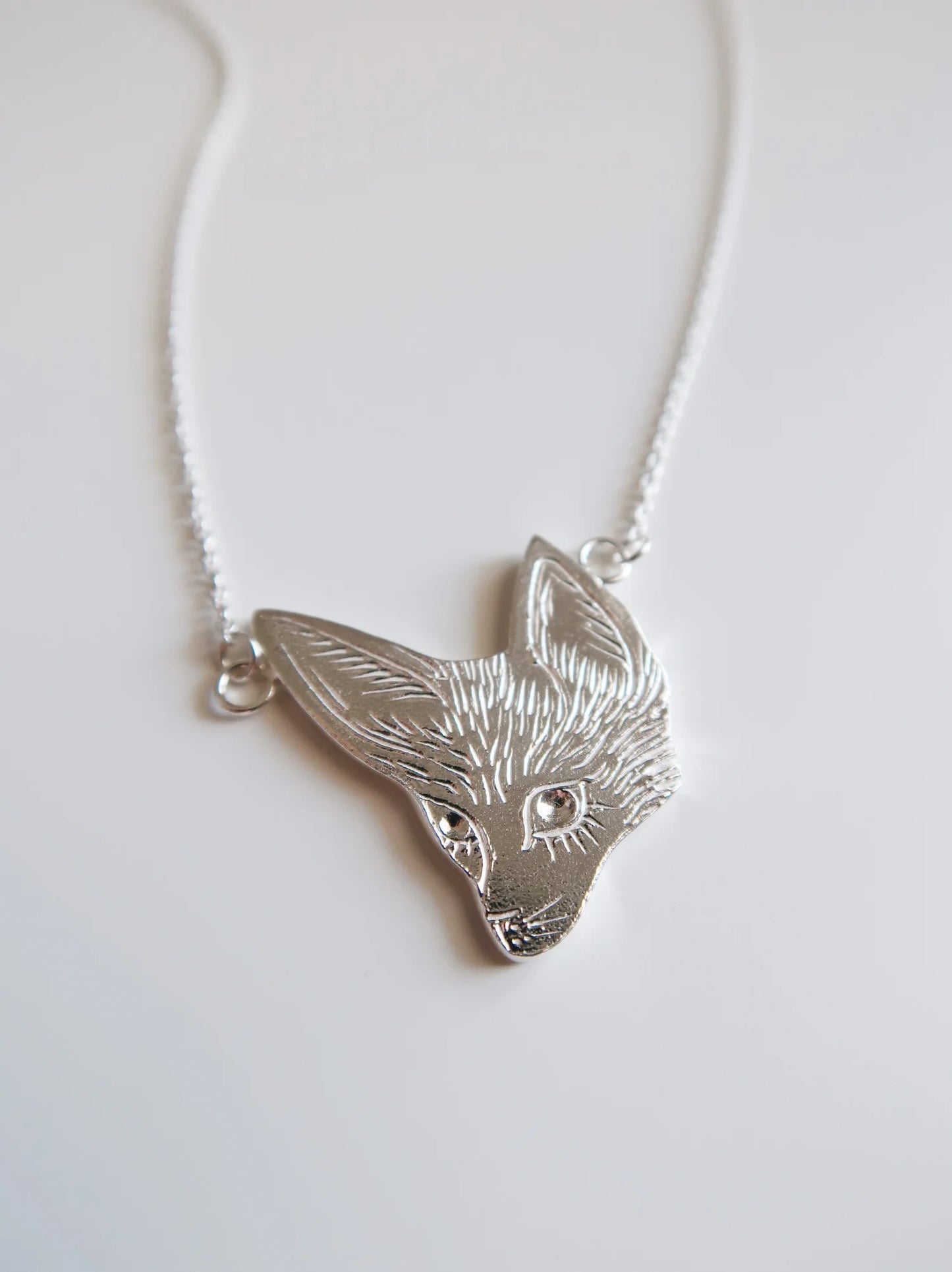 Fennec Fox Necklace - Sterling Silver