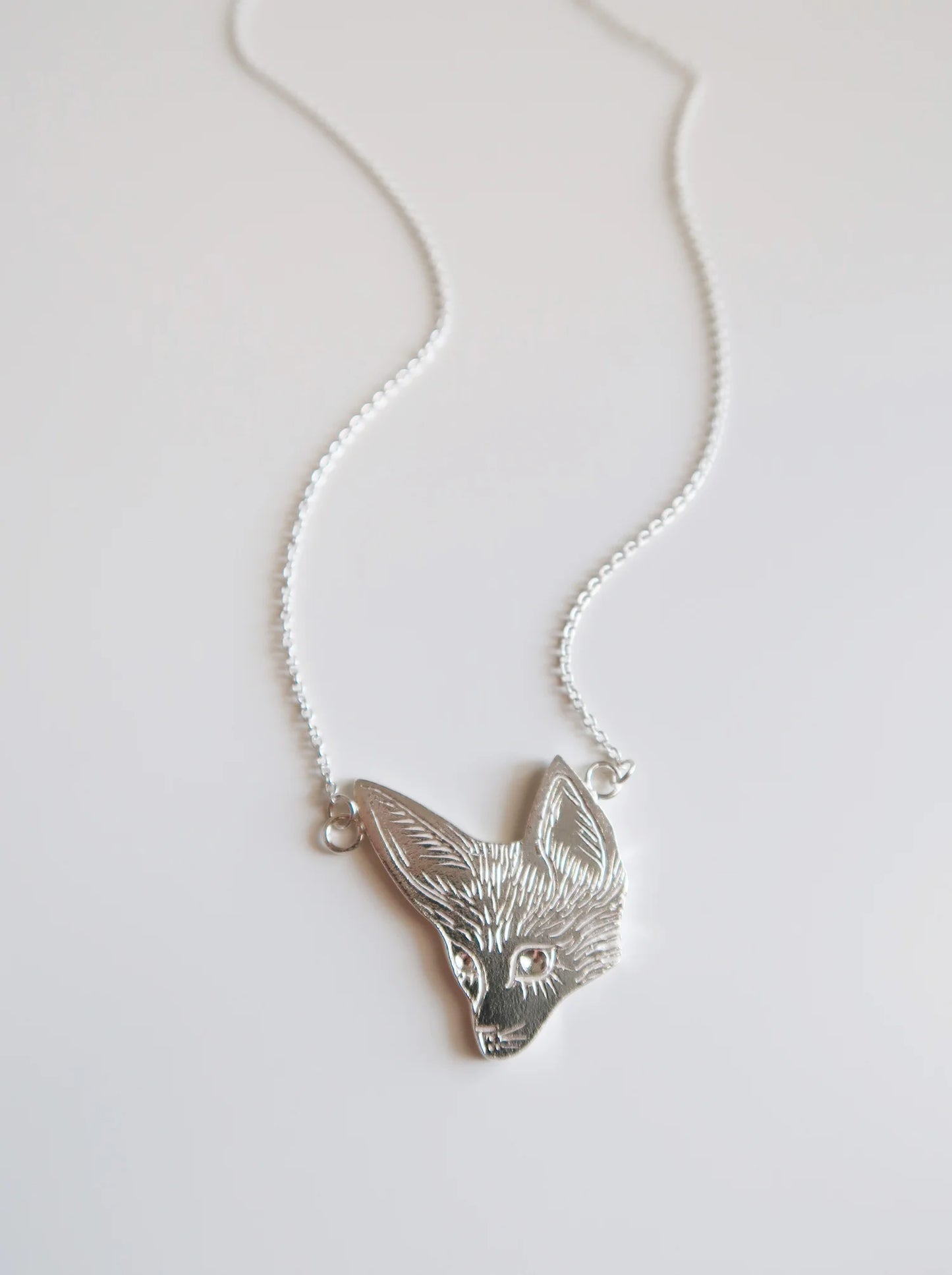 Fennec Fox Necklace - Sterling Silver