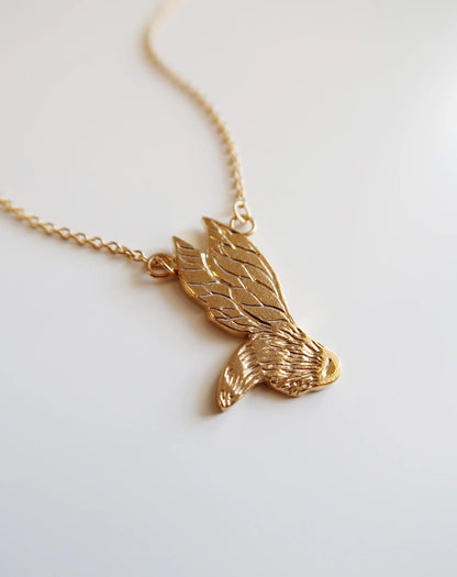 Flying Bee Necklace - Gold Plated Sterling Silver
