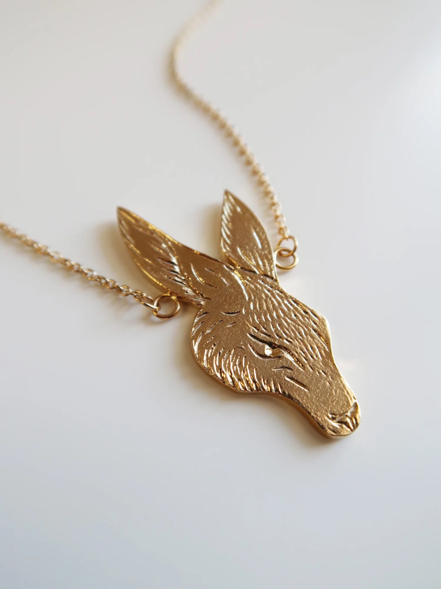 Doe Necklace - Gold Plated Sterling Silver