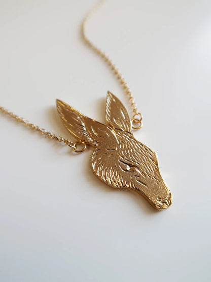 Doe Necklace - Gold Plated Sterling Silver