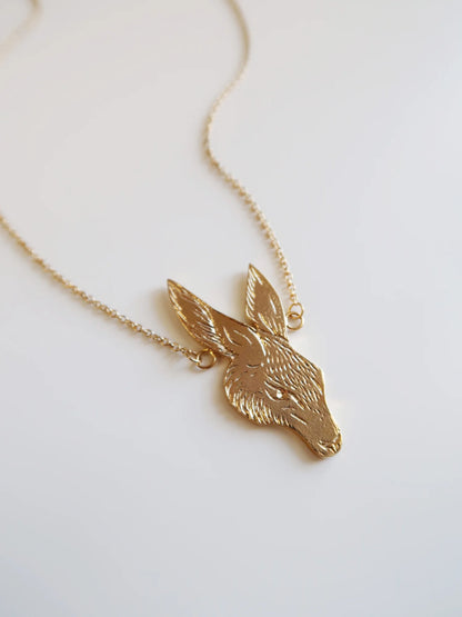 Doe Necklace - Gold Plated Sterling Silver