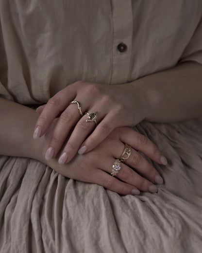 10K Yellow Liquid Gold Contour Band