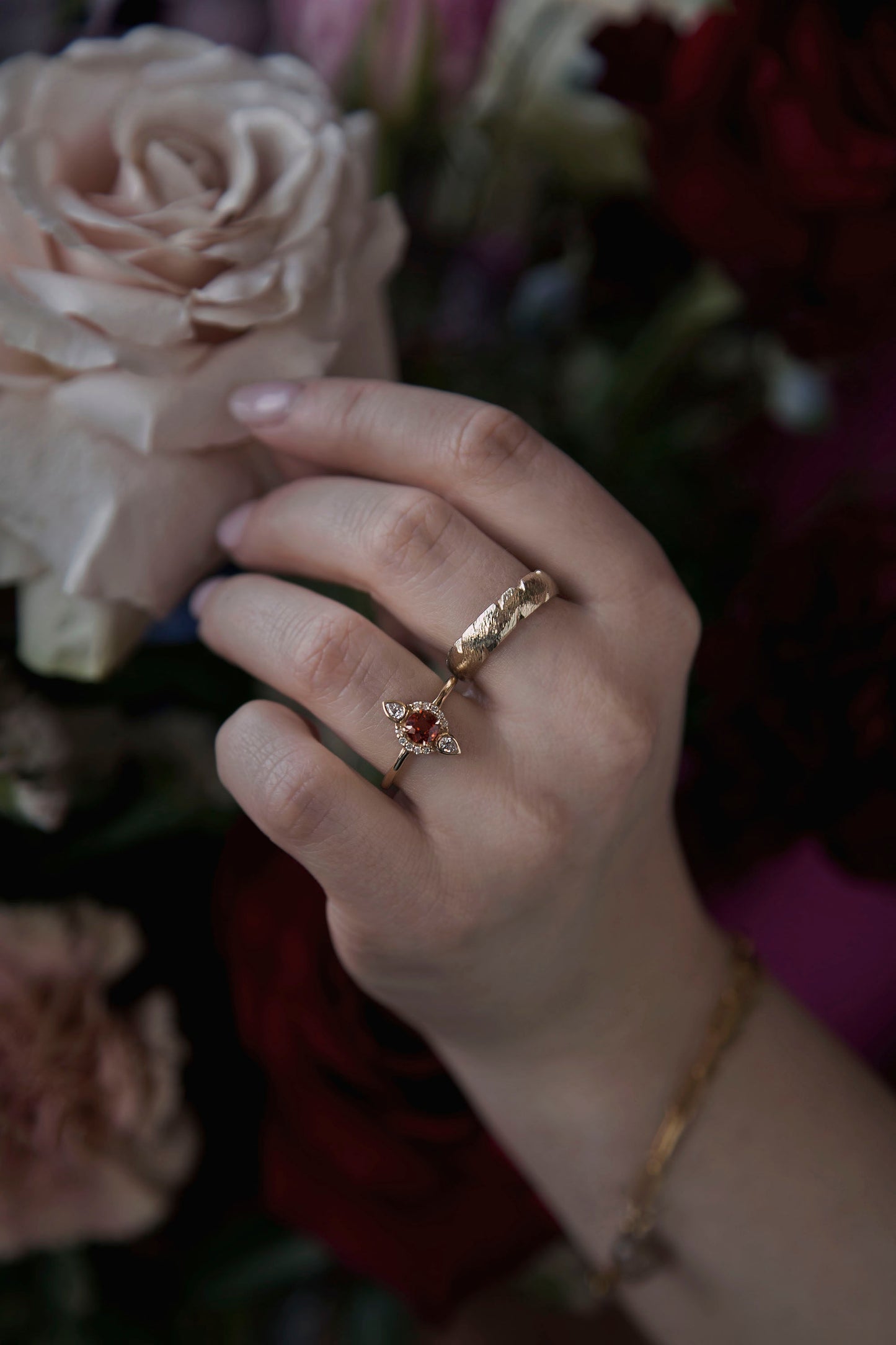 10K Yellow Gold Etched Wedding Band