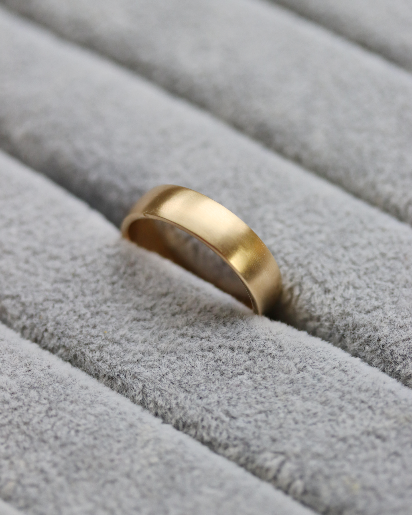 10K Yellow Gold Satin Wedding Band