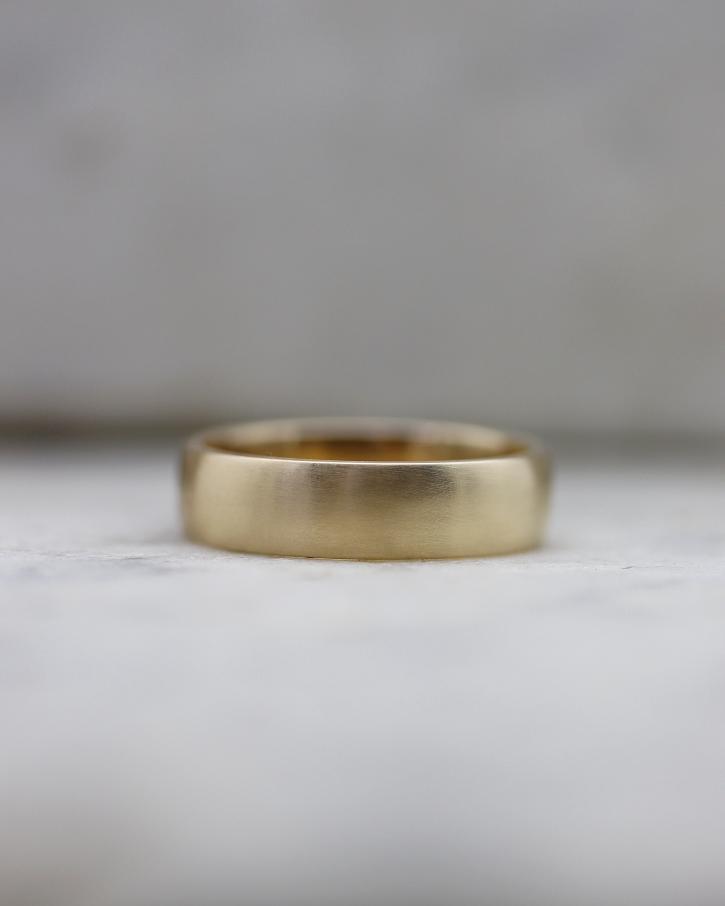10K Yellow Gold Satin Wedding Band