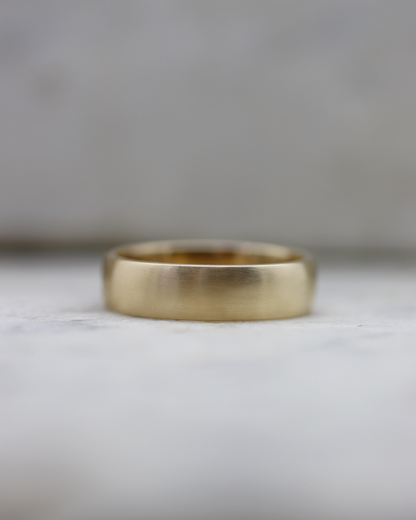 10K Yellow Gold Satin Wedding Band