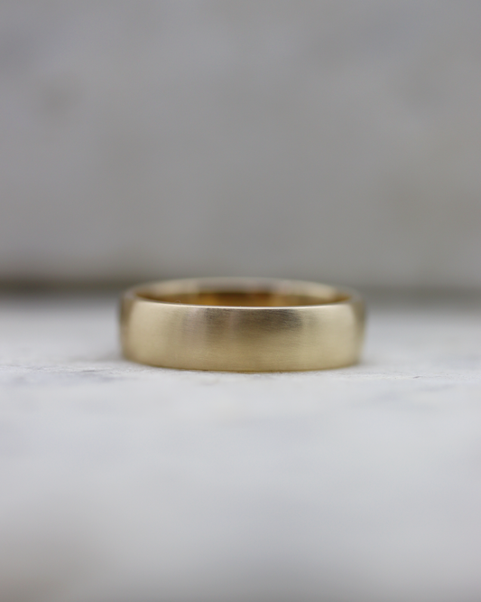 10K Yellow Gold Satin Wedding Band