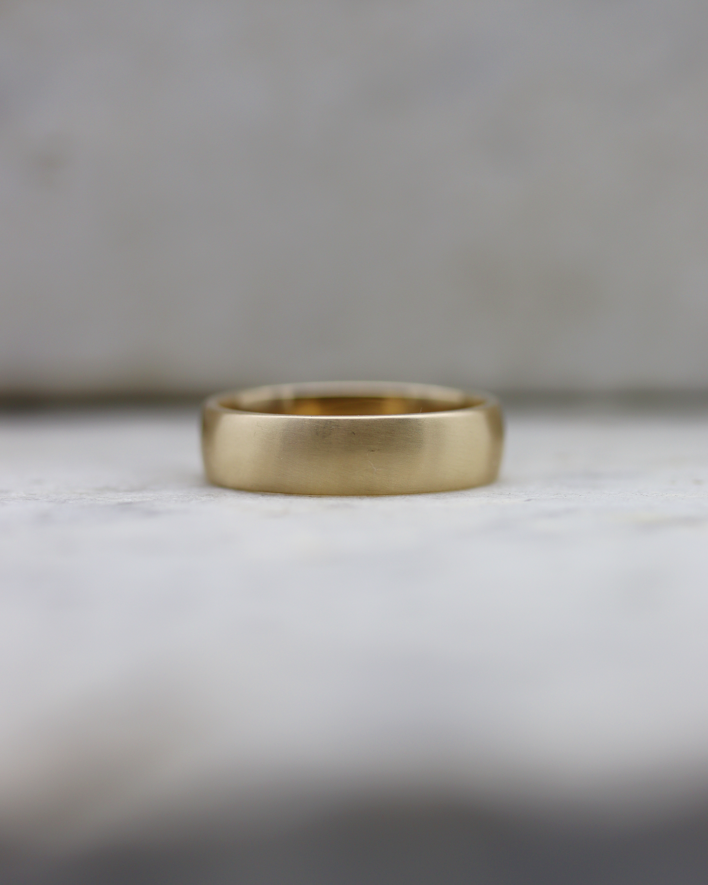10K Yellow Gold Satin Wedding Band