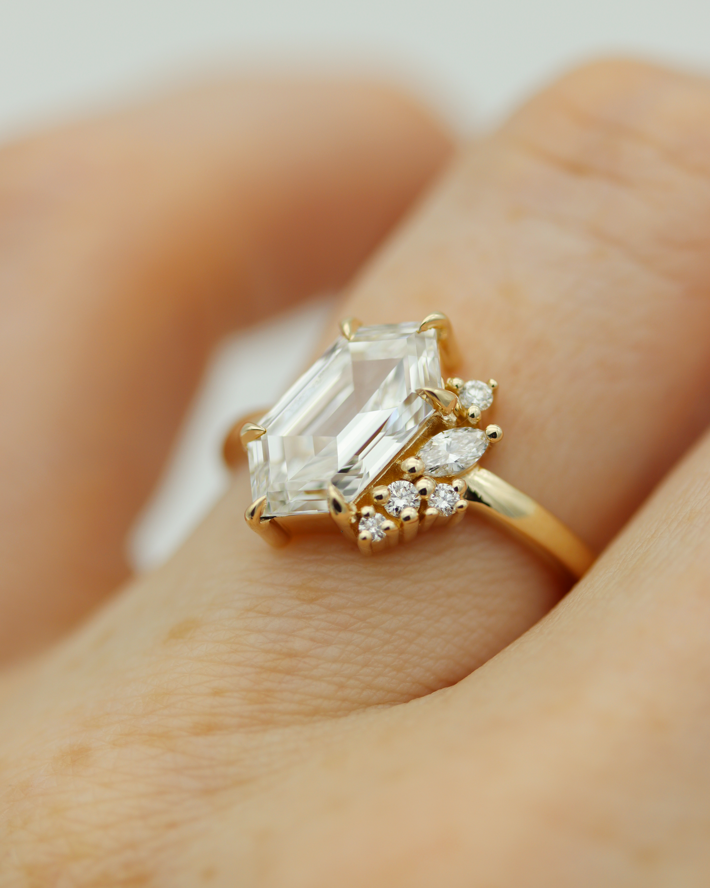 Skye Dutch Marquise Lab Diamond Cluster Engagement Ring