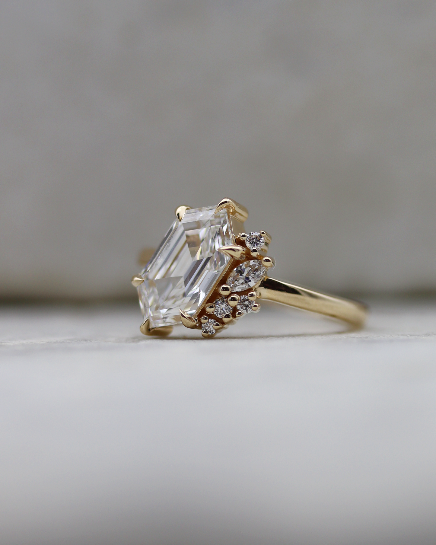 Skye Dutch Marquise Lab Diamond Cluster Engagement Ring