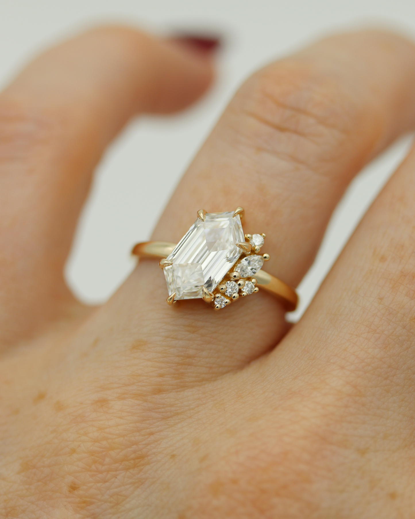 Skye Dutch Marquise Lab Diamond Cluster Engagement Ring