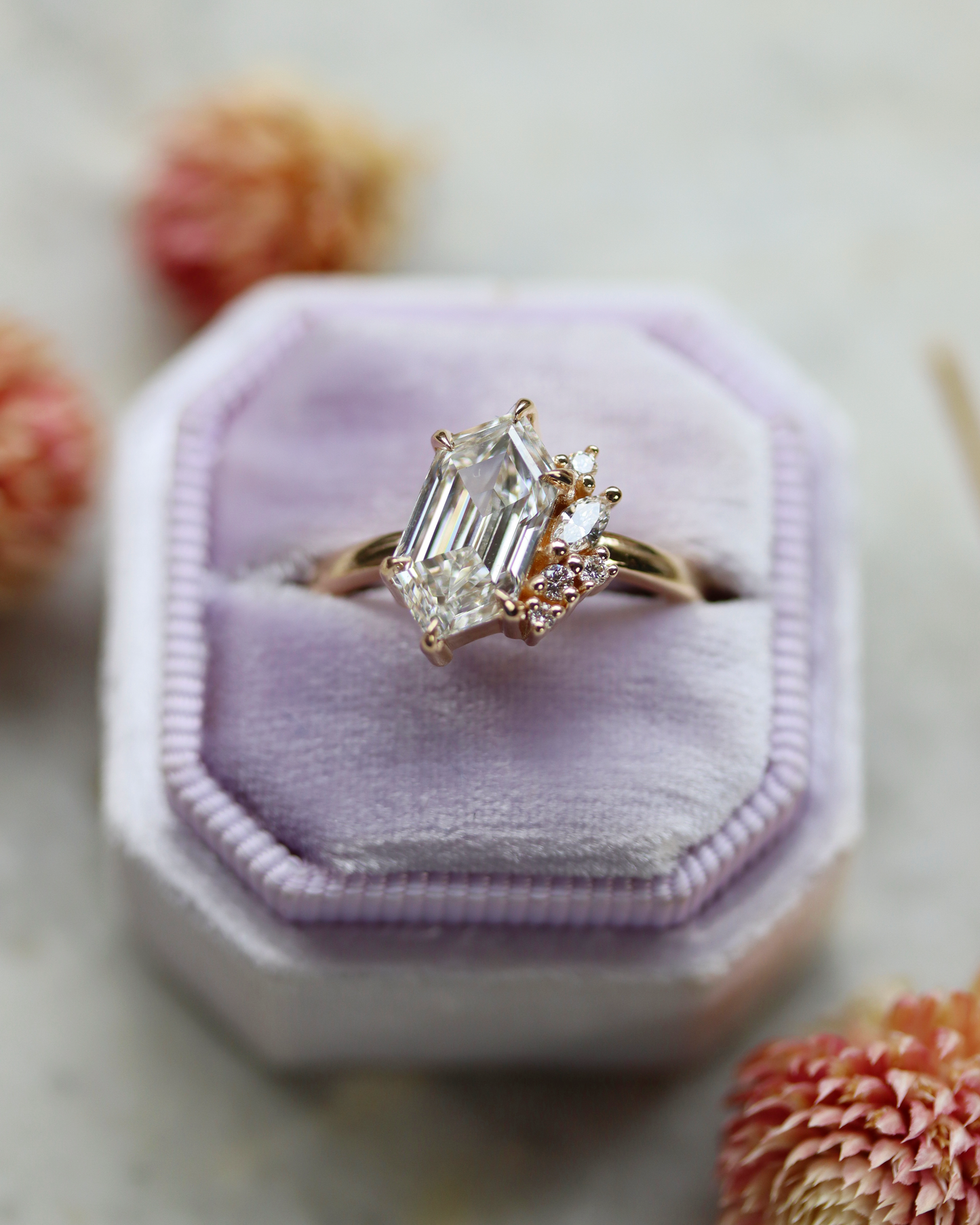 Skye Dutch Marquise Lab Diamond Cluster Engagement Ring