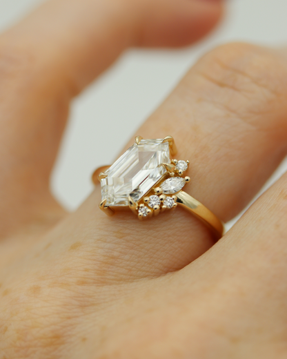 Skye Dutch Marquise Lab Diamond Cluster Engagement Ring