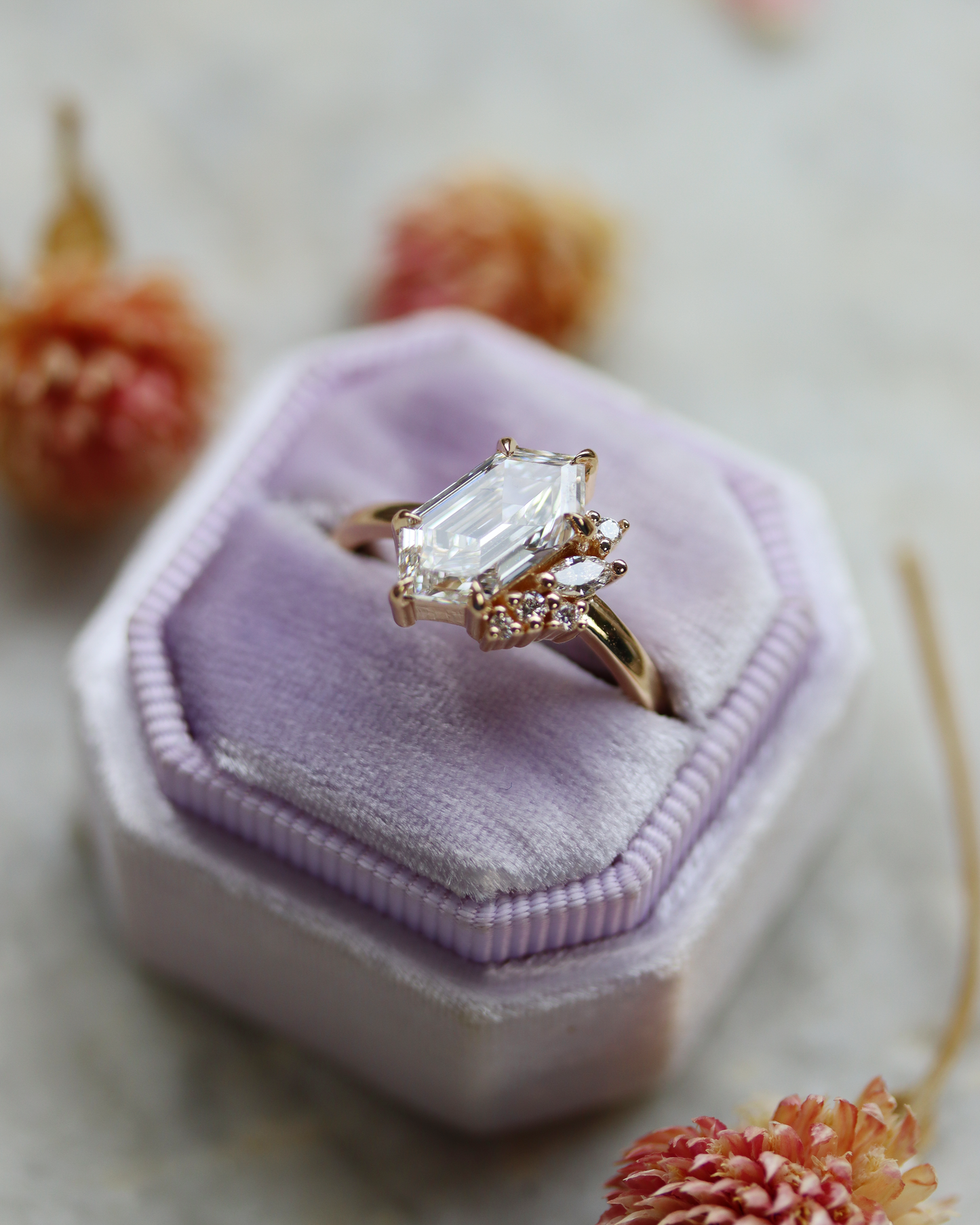 Skye Dutch Marquise Lab Diamond Cluster Engagement Ring