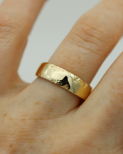 10K Yellow Gold Erosion Band