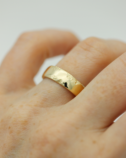 10K Yellow Gold Erosion Band