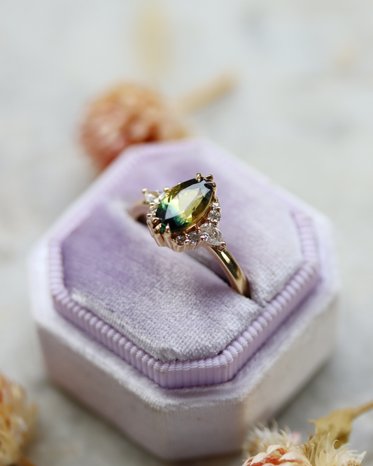 Rhonwen 1.65ct Marquise Parti Sapphire Engagement Ring (Available for Custom)