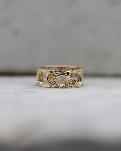 10K Yellow Gold Honeycomb Band