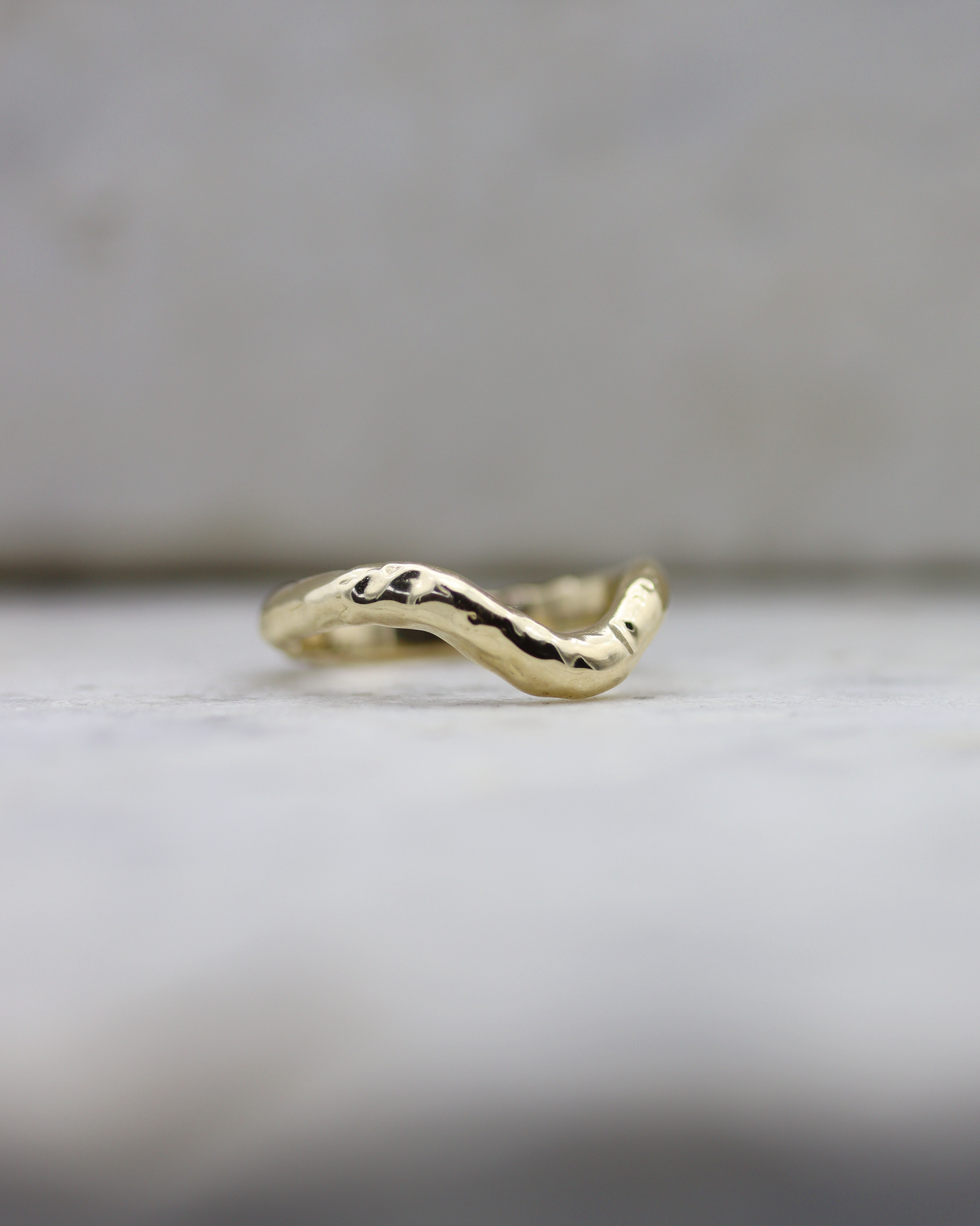 10K Yellow Liquid Gold Contour Band