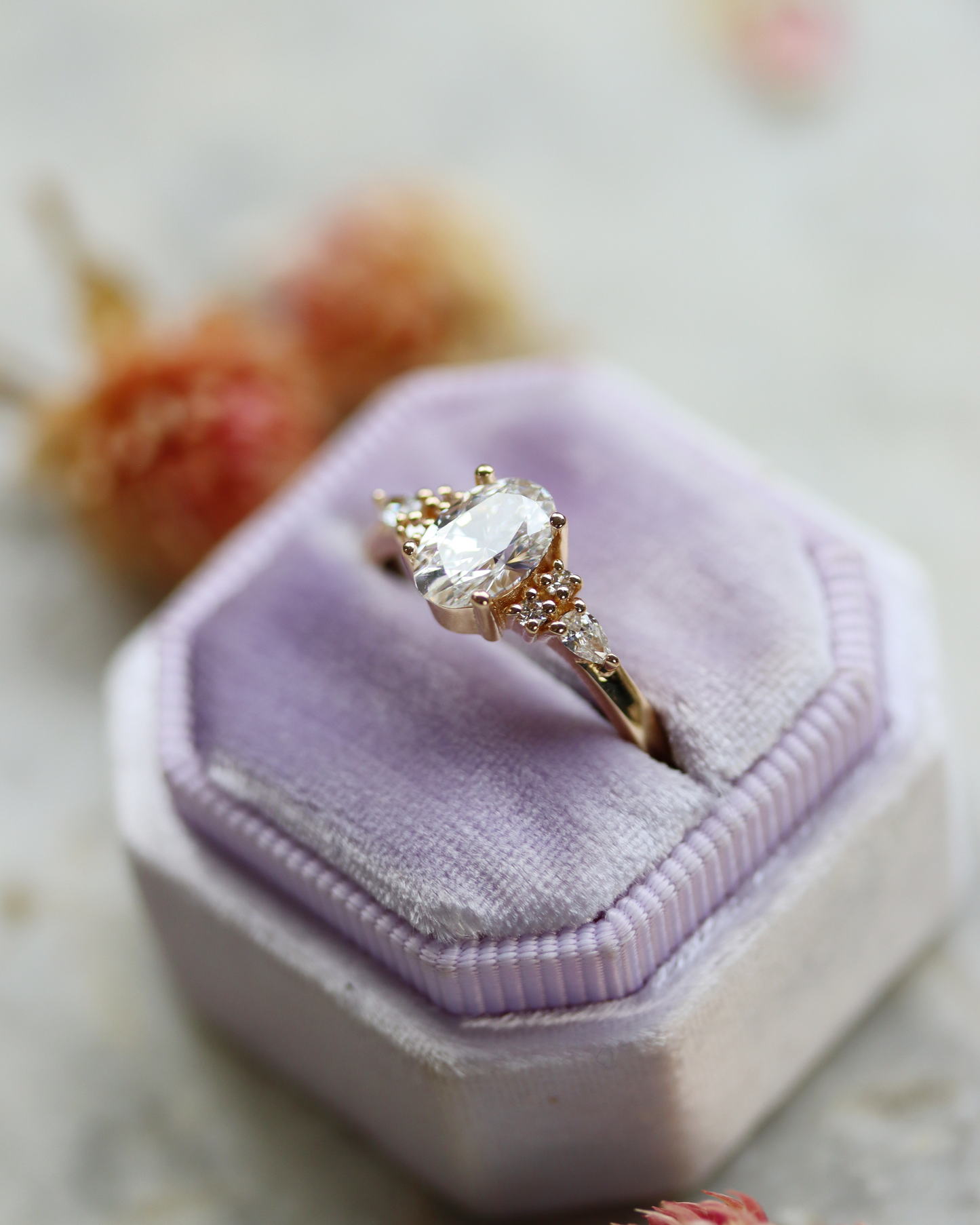 Isla 1.0ct Oval Cut Lab Diamond Engagement Ring