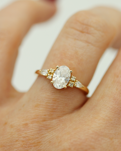 Isla 1.0ct Oval Cut Lab Diamond Engagement Ring
