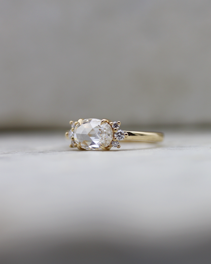 Sorcha 1.22ct Oval Rose Cut Lab Diamond Engagement Ring (Available for Custom)