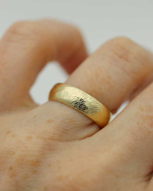 10K Yellow Gold Wild Horses Wedding Band