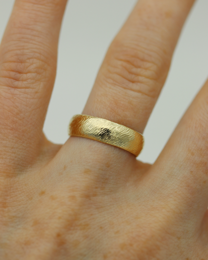10K Yellow Gold Wild Horses Wedding Band